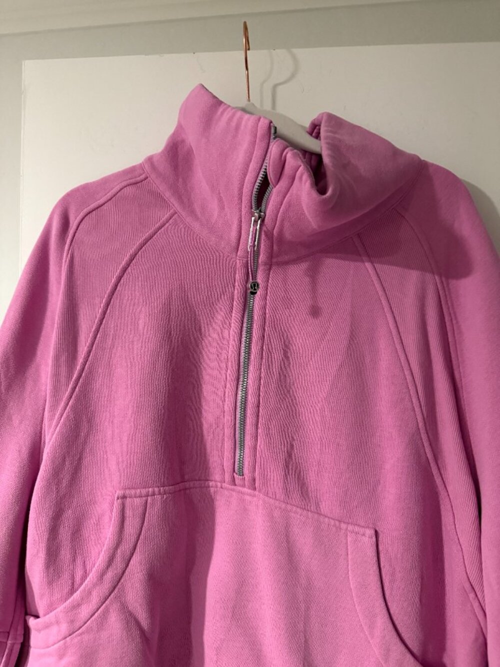 Lululemon Scuba Oversized Half Zip Hoodie Dahlia Mauve Size : XL/XXL - Picture 3 of 5